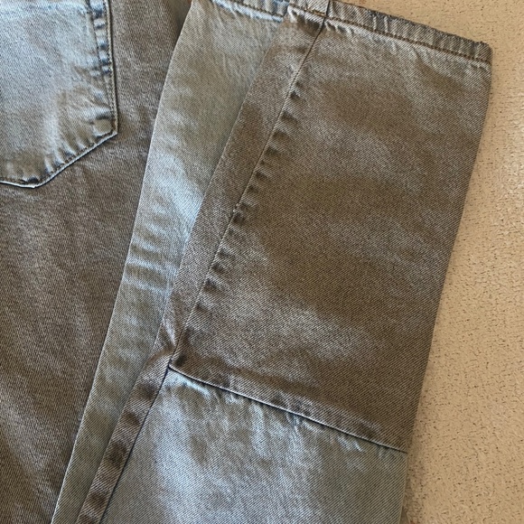 One Teaspoon Truckers Colorblock Mid Waist Straight Leg Denim Jeans - Picture 5 of 7